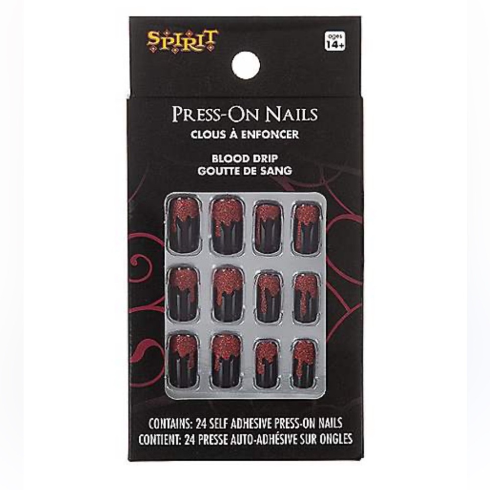 Spirit Blood Dripping Squared Tip Press-On Nails